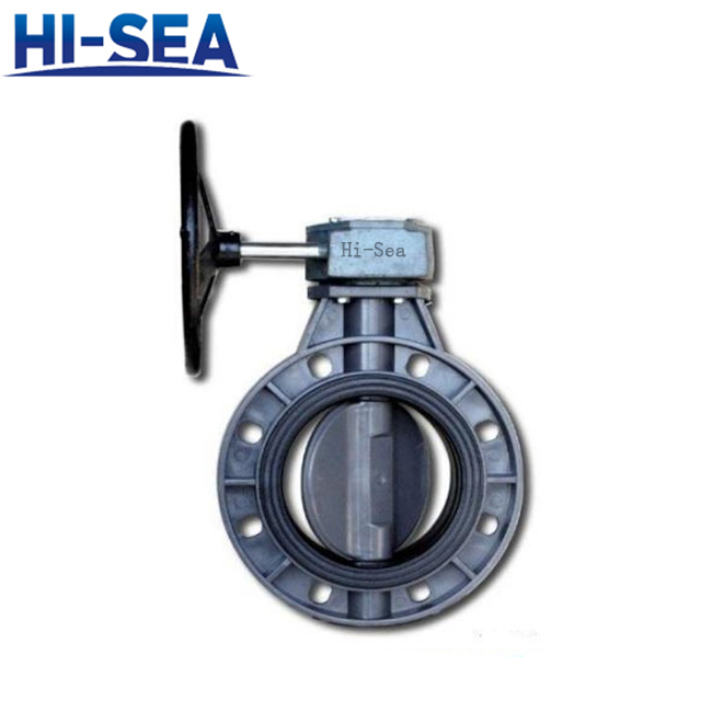 Worm-gear  butterfly valve